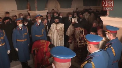 ZBOGOM PATRIJARHU Irinej sahranjen u kripti Hrama Svetog Save (FOTO i VIDEO)