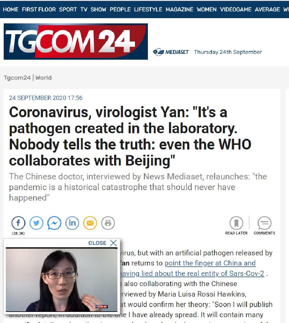 Kineska doktorka o koronavirusu FOTO: Printscreen