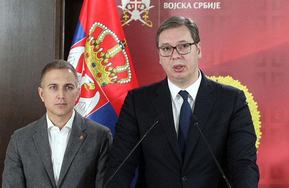 Nebojša Stefanović i Aleksandar Vučić FOTO: ATA images