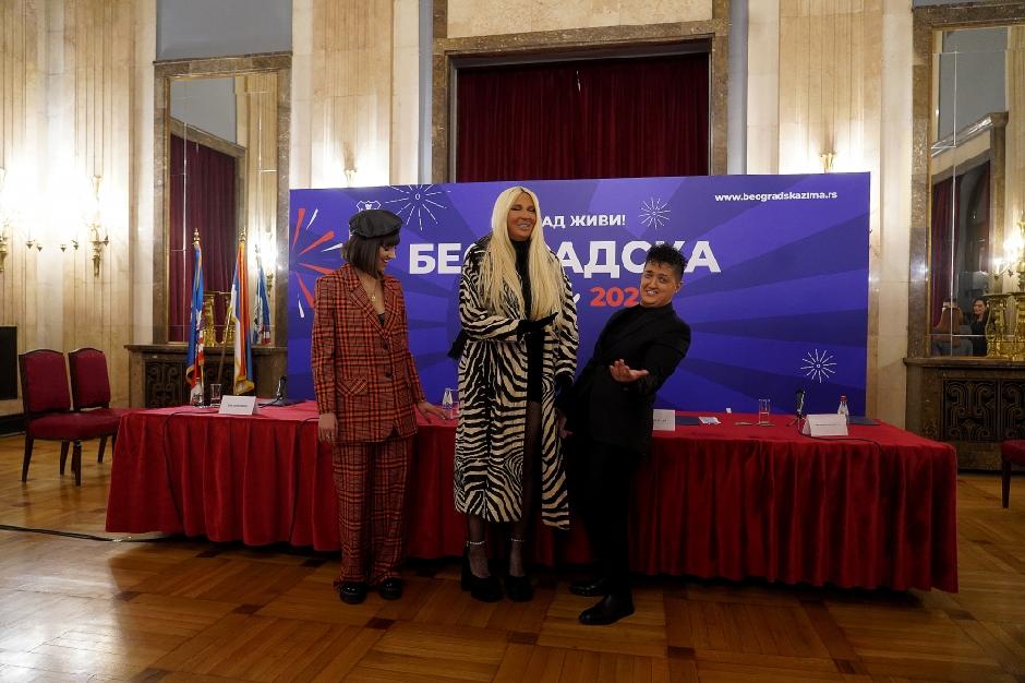 Vesić je najavio da će za Novu godinu na trgu pevati Sara Jo, Jelena Karleuša i Marija Šerifović FOTO: ATA Images