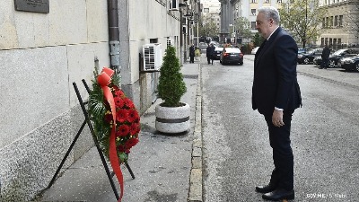 Krivokapić položio venac kraj spomen-ploče Zoranu Đinđiću