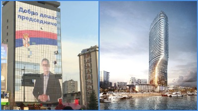 ŠTA SE ČEKA Hoće li Vučić da dobije mural na Kuli Beograd?