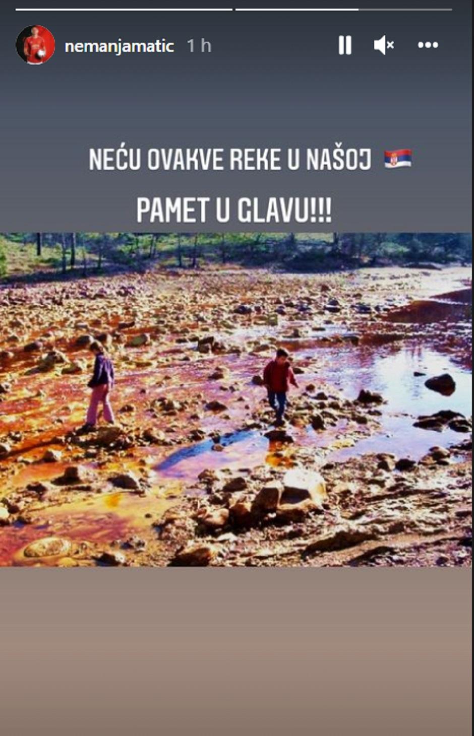 Poruka Nemanje Matića FOTO: Instagram