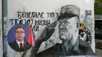 Pre odlaska u Priboj Vučić da prekreči Mladićev mural 