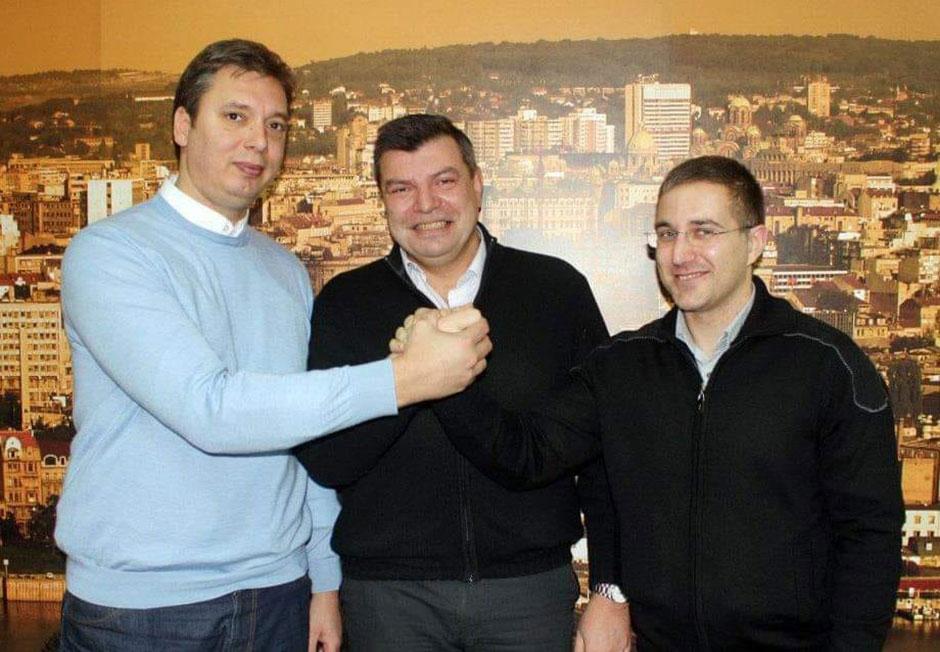 SNS ekipa: Vučić, Grčić i Stefanović Foto: Facebook
