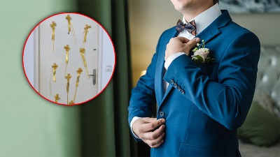 Mladoženja dekorisao vrata: Tviter se trese Mladoženja dekorisao vrata: Tviter se trese