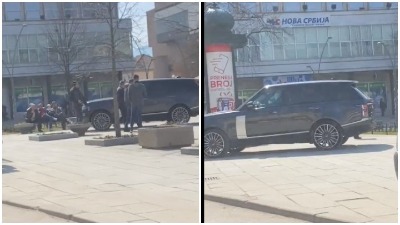 Bahati Šešelj džipom direktno na šetalište u Čačku (VIDEO)