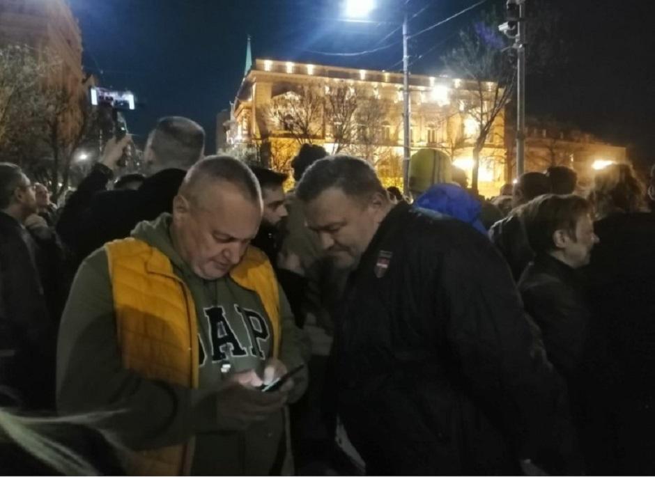 Srđan Milivojević na protestu FOTO: Direktno.rs
