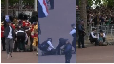 Demonstranti upali na kraljičinu proslavu (VIDEO)