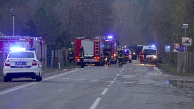 Izgorela kamionska prikolica kod Orlovače (VIDEO)