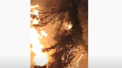 Dramatičan snimak požara kod Bara (VIDEO)