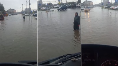 Potop u Mladenovcu: Ulica kao reka, voda do kolena (VIDEO)