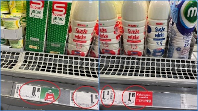 Mleko u Sloveniji jeftinije nego u Srbiji (FOTO)