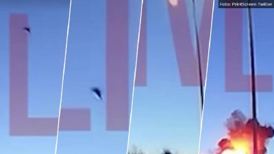 Ruski vojni avion se srušio na kuću (VIDEO)
