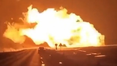 Eksplodirao gasovod, plamen visine 50 metara (VIDEO)