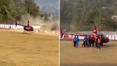 Helikopter sleteo na teren, navijači prebili pilota (VIDEO)