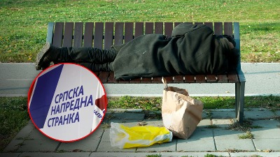 Sklanjaju beskućnike sa ulica Novog Sada zbog mitinga SNS