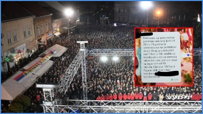 SNS angažovao plaćene statiste za miting u Sremskoj Mitrovici! (FOTO)