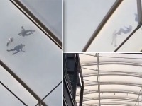 Deca skaču po krovu TC "Galerija" (VIDEO)