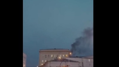 Požar u zgradi ruskog Ministarstva odbrane (VIDEO)