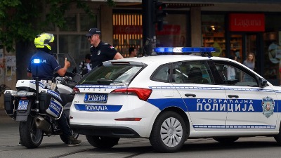 Sudar policijskog vozila i auta u centru Beograda (FOTO)