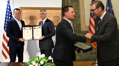 ZASLUŽNI GRAĐANIN SRBIJE I Vučić i Tači odlikovali Grenela