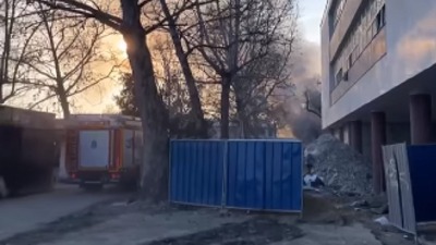 Požar kod Železničke stanice u Novom Sadu (VIDEO)