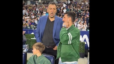 Baš skupa slika: Novak i Divac na fudbalu 