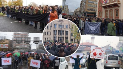 Zastala je Srbija: Provokatori i batinaši na sve strane - blokada UČENIKA probijena VOJNIM KAMIONOM (FOTO, VIDEO)