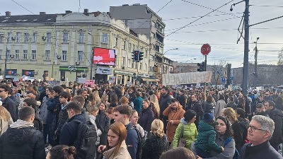 "Studentski glas jači od betona": Novi protest u centru Beograda (FOTO)