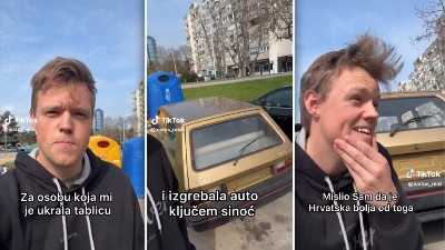 Amerikancu koji voli Srbiju u Zagrebu oštetili kola, njegova poruka oduševila sve (VIDEO)