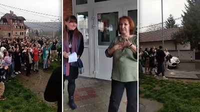 "Ružo rumena, deca te beskrajno vole": Đaci ispratili u penziju nastavnicu (VIDEO)