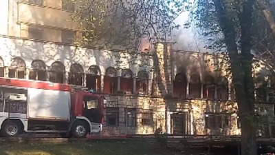 Požar u napuštenom hotelu u Vrnjačkoj Banji (VIDEO)