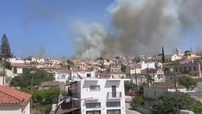 Panika u Grčkoj: Bukti požar na Halkidikiju (FOTO)