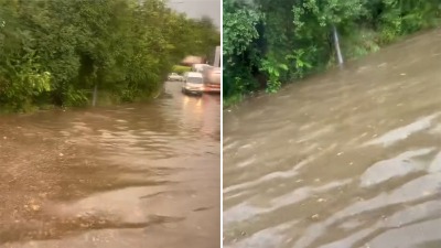 Potop u Mirijevu: Ulice pod vodom, vetar čupao drveće (VIDEO)