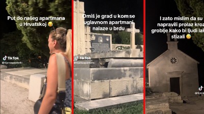 Tijana letuje u Hrvatskoj, put do apartmana vodi kroz groblje (VIDEO)