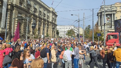 Danas održan dosad najveći protest prosvetara u Srbiji