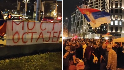 "Borba traje, most ostaje": Protest protiv uklanjanja Starog savskog mosta