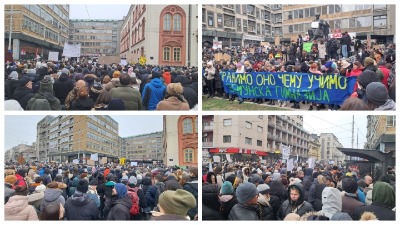 "Studenti, izvukli ste nas iz ŽIVOG BLATA": Prosvetari na protestu otkrili - u više od 50 odsto škola NEMA NASTAVE (FOTO, VIDEO)