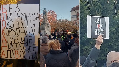 Protest u Mladenovcu: Prepune ulice (FOTO, VIDEO)