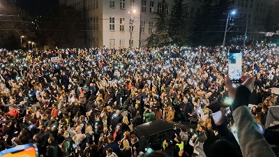 Partizanove legende uz studente na blokadi Autokomande (FOTO)