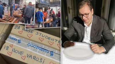  PRIČA O TRI PRASETA Vučiću krivo što narod hrani studente