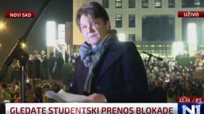 "Svi uz studente do pobede": Bjelin govor digao na noge Novi Sad
