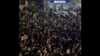 Protest ispred Prve beogradske gimnazije (VIDEO)