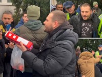 SNS provokator došao kod Jaćimovića: Poneo kesu s hranom (VIDEO)