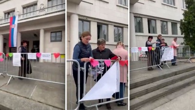 Zaposlene u pokrajinskoj Vladi cepale poruke građana Jaćimovićima (VIDEO)