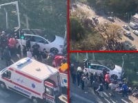 Auto uleteo u grupu ljudi na Banjici, svedoci kažu da su DVE OSOBE ISPOD VOZILA (VIDEO)