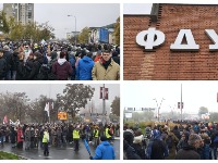 "HOĆEMO IZBORE": Kolona studenata i građana došla do zgrade RTS, na skup bio i Štimac (VIDEO, FOTO)
