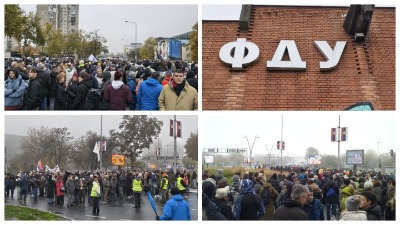 "HOĆEMO IZBORE": Kolona studenata i građana došla do zgrade RTS, na skup bio i Štimac (VIDEO, FOTO)