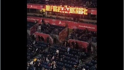 Partizan ovo ne pamti! Pojavio se snimak poluprazne Arene na dva minuta do kraja (VIDEO)